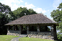 Click to enlarge picnic shelter at Stony Point Battlefield.